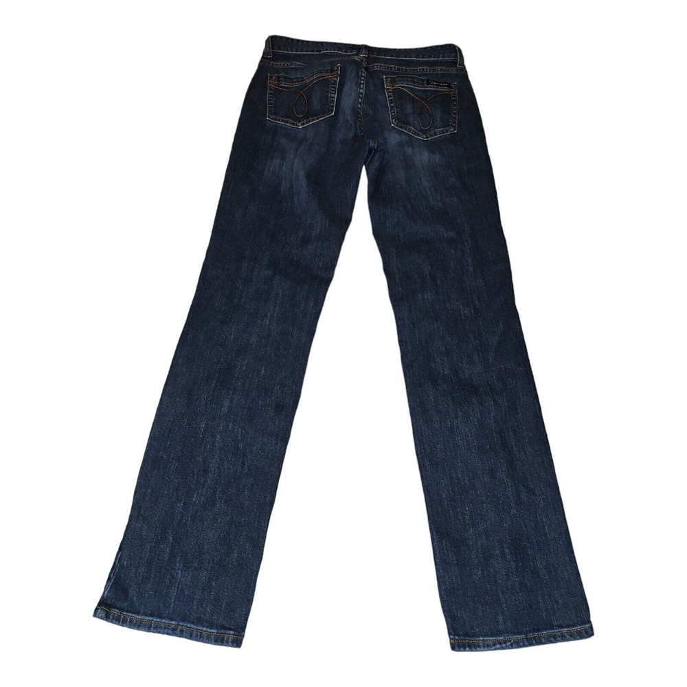 Calvin Klein Jeans 29/8 Women's Skinny Blue Denim Embroidered Preppy Hipster - Picture 8 of 9